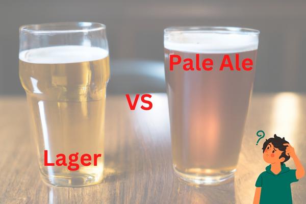 A lager an pale ale beers
