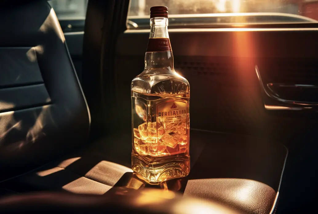 whiskey bottle in hot car