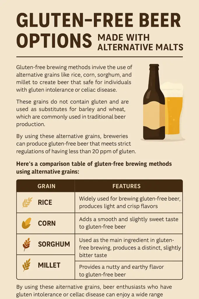 Gluten free beer malts infographic